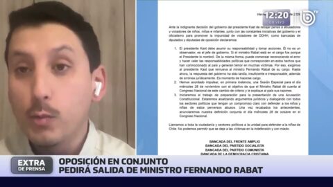 Oposición pide a Kast remover a Rabat por rebajas de condena