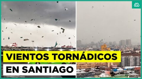 Posible giro tornádico en Estación Central tras tormenta