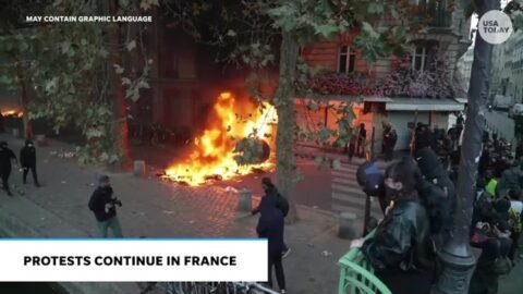Protestas en París terminan en incendios y saqueos