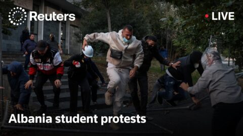 Protestas estudiantiles en Albania cumplen siete días en Tirana