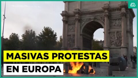 Protestas masivas recorren Francia, Italia y Albania
