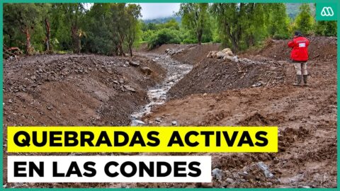 Quebrada Honda en Las Condes se reactiva tras aluvión y preocupa por nuevo riesgo