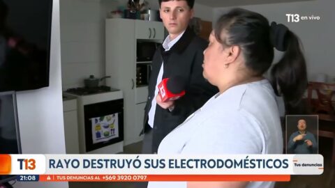 Rayo destruye electrodomésticos de seis departamentos en La Pintana