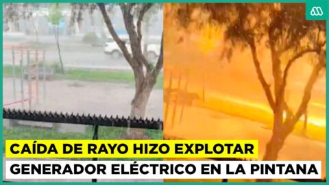 Rayo impacta poste y provoca explosión de transformador en La Pintana