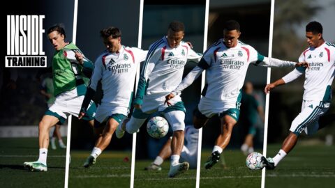 Real Madrid entrena tiros a puerta antes de viajar a Roma