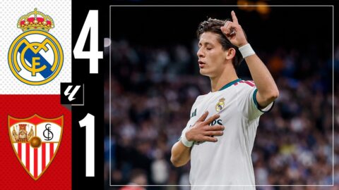 Real Madrid goleó 4-1 al Sevilla en el Bernabéu