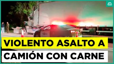 Recuperan carga de carne robada en asalto a camión en Los Andes