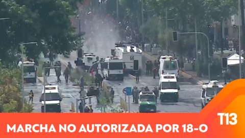Registran incidentes en una marcha no autorizada este domingo