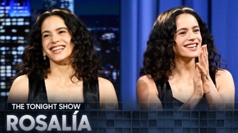 Rosalía visita The Tonight Show y juega mímica con Tate McRae