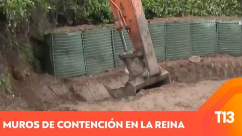 Se instalan muros de contención en la comuna de La Reina