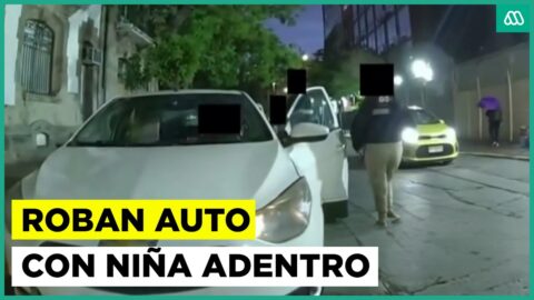 Seguridad municipal rescata a niña en auto robado en Santiago