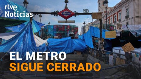 Sigue cerrada la estación de Sol por la acampada en Madrid