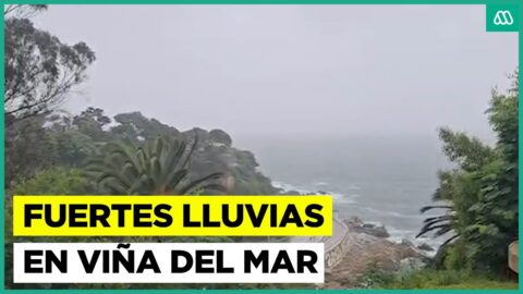 Sistema frontal deja fuerte lluvia en Viña del Mar