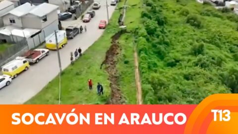 Socavón de medio kilómetro pone en riesgo a 152 viviendas en Arauco