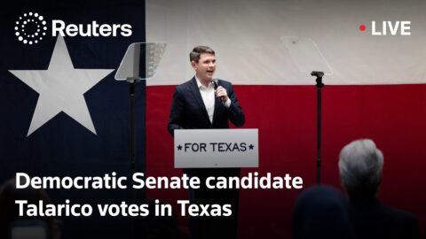 Talarico vota en Austin en medio de la campaña al Senado en Texas