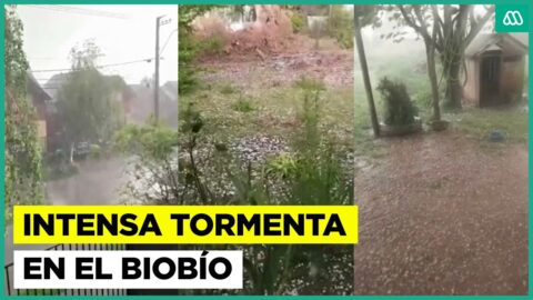 Tormenta eléctrica con granizo afecta a Los Ángeles en el Biobío