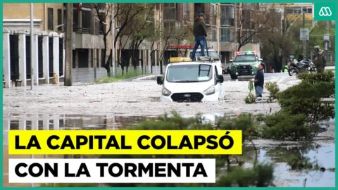 Tormenta eléctrica en Santiago deja granizo, tornado y Alerta Roja