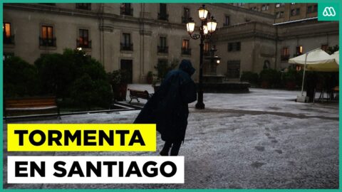 Tormenta eléctrica en Santiago deja sectores inundados