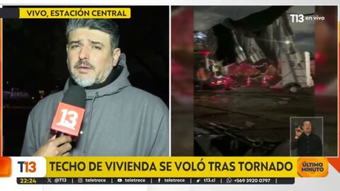 Tornado arranca el techo de una vivienda