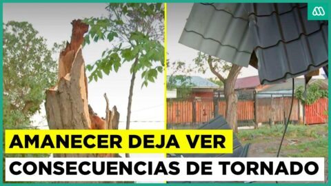 Tornado deja techos destruidos y árboles caídos en Estación Central