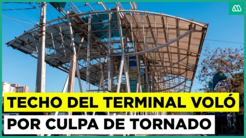 Tornado EF0 daña techumbres y dispersa planchas en Estación Central
