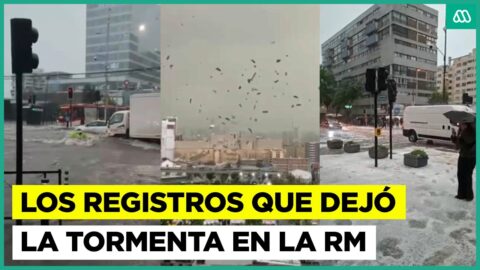 Tornado y granizo en Santiago: calles inundadas por la tormenta