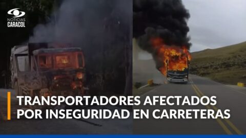 Transportistas de Colombia alertan por inseguridad en las carreteras