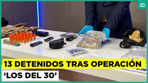 Trece detenidos por banda ‘Los 30’ con armas incautadas en el sur de Santiago