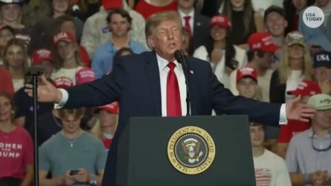 Trump celebra reacción a un manifestante en Carolina del Sur