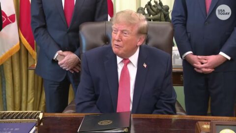 Trump reprende a periodistas durante conferencia en la Casa Blanca