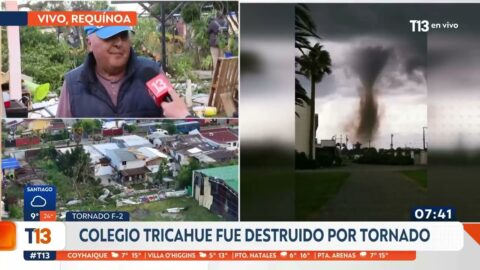 Vecino del colegio arrasado por tornado en Requínoa relata lo ocurrido