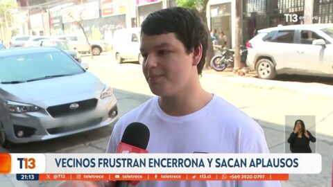 Vecinos frustran encerrona en Santiago Centro y reciben aplausos