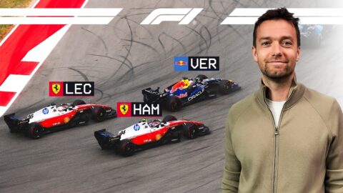 Verstappen y Leclerc, duelo en la largada de Austin