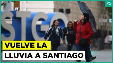 Vuelve la lluvia a Santiago con avance de sistema frontal