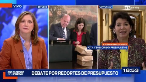 Yasna Provoste habla en entrevista con Tele 13